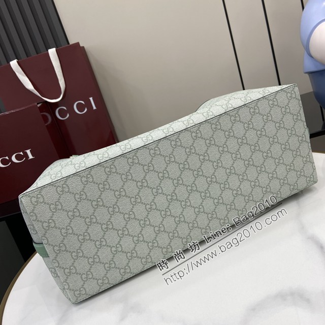 Gucci專櫃古馳最新款購物袋GG圖案條紋織大號肩背包 jh2624型號：815213